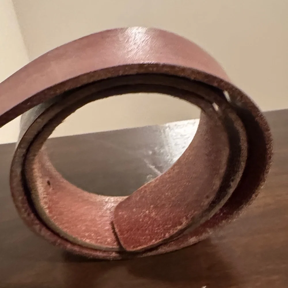 Relic Men's Deep Red Leather Belt